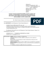 County Council For Montgomery County, Maryland Sitting As The District Council For That Portion of The Maryland-Washington Regional District Within Montgomery County, Maryland