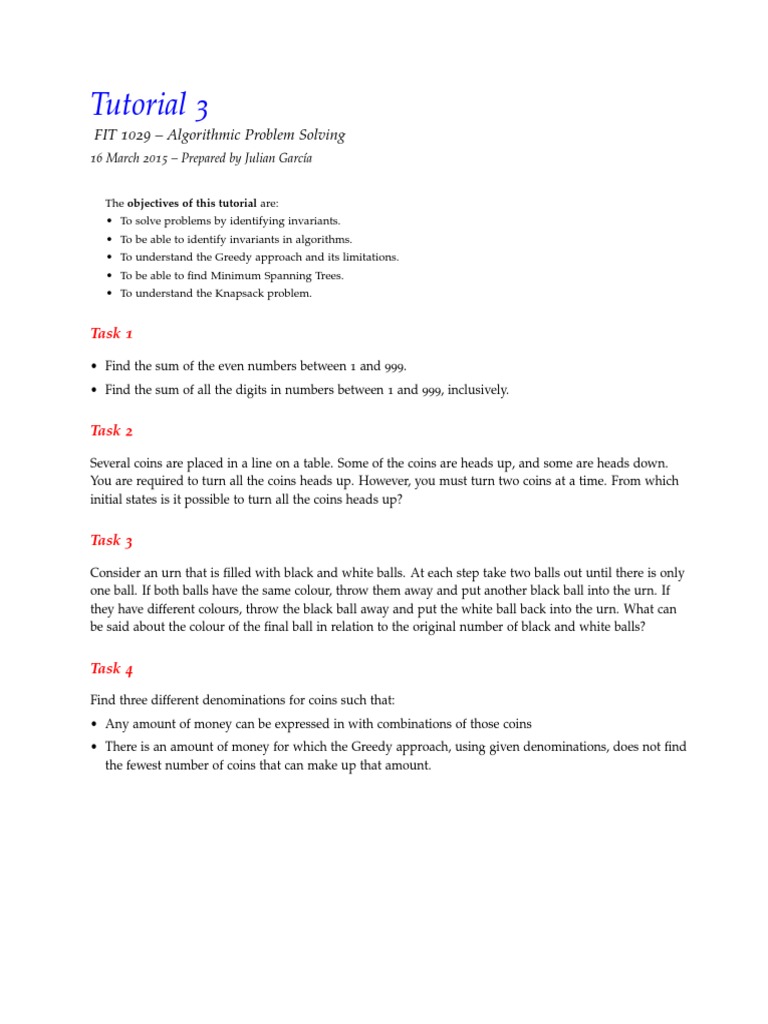 Tutorial 3 | PDF | Combinatorics | Applied Mathematics