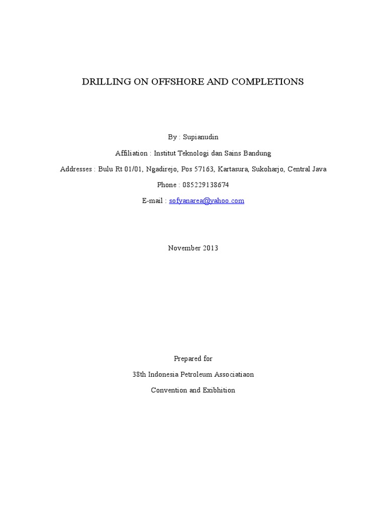 Offshore Drilling and Completions Overview | PDF