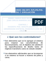 Exposición Controladores On-Off, P, Pi, PD, Pid