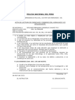 Acta de Lectura de Derechos Del Agraviado o Denunciante