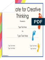 creative thinking award