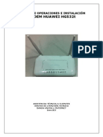 Manual de Operaciones e Instalación Bhs Huawei Hg532t