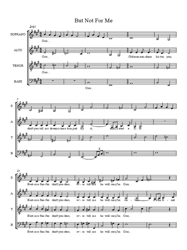 But Not For Me - Idea of North | PDF | Singing | Musical Compositions