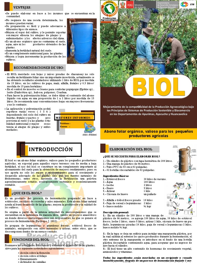 BIOL | Descargar gratis PDF | Fertilizante | Agricultura