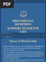 Provisional Remedies Support Pendente Lite