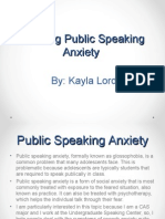 Treating Public Speaking Anxiety