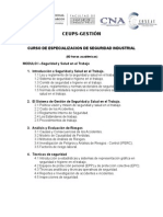 Programa de Capacitación Seguridad y Salud Ocupacional (Silabus)