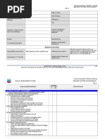 Quality Audit Checklist On Fabricator