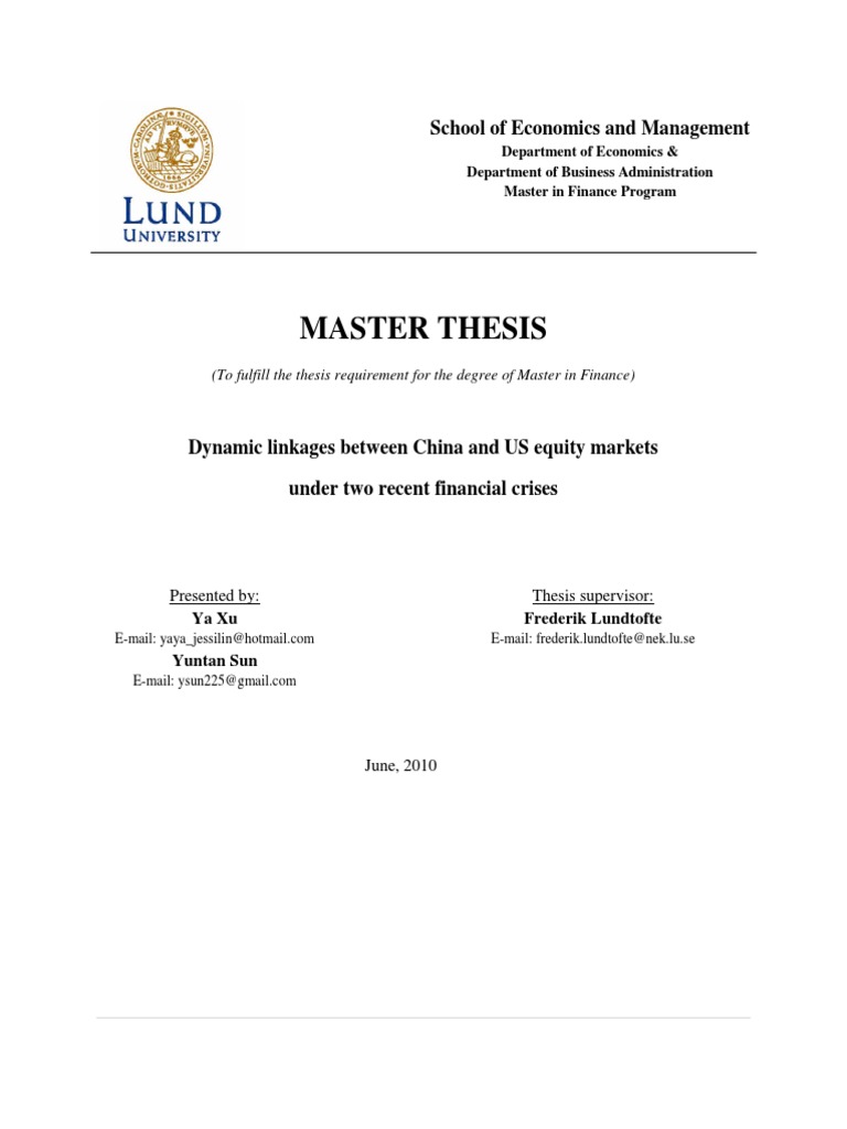Dynamic Linkages Between China and US Equity Markets | PDF | Mortgage ...