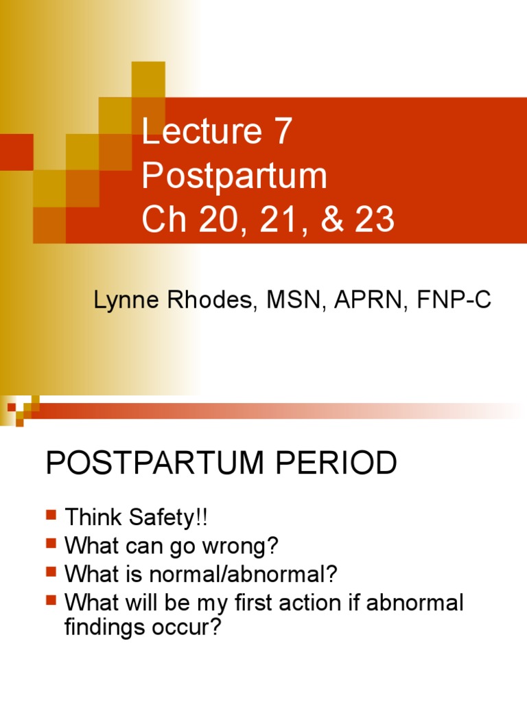 Postpartum Care: Key Nursing Insights | PDF | Childbirth | Vagina