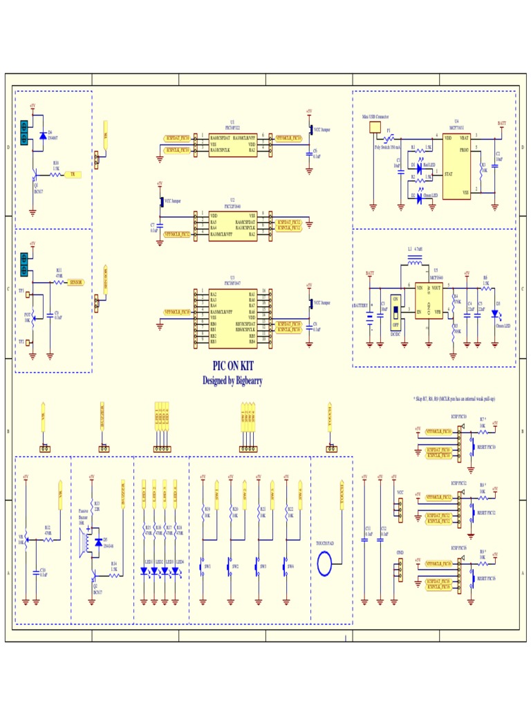 PIC ON KIT Schematic PDF | PDF