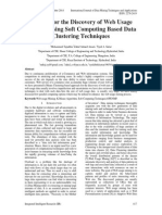 A Study for the Discovery of Web Usage Patterns Using Soft Computing Based Data Clustering Techniques