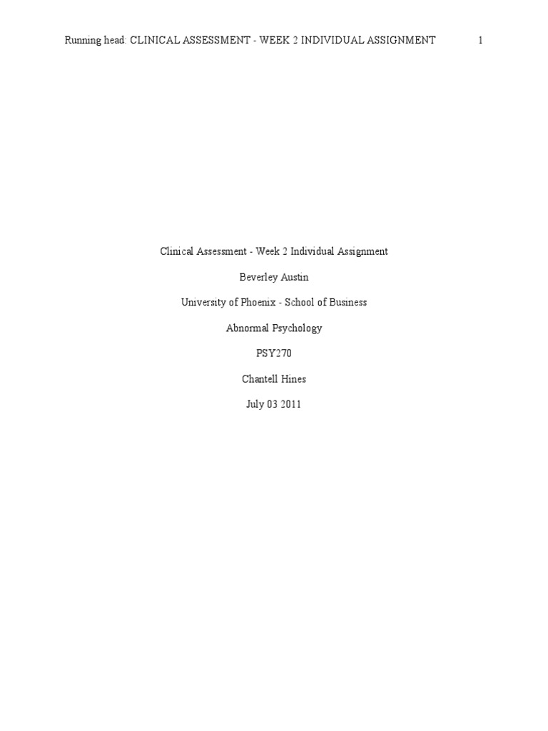 Week 2 clinical assessment essay 07 picture