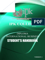 International Business Diploma In: Student'S Handbook