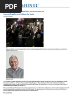 Lead Article - Iran Deal Spells Good Tidings For India - The Hindu