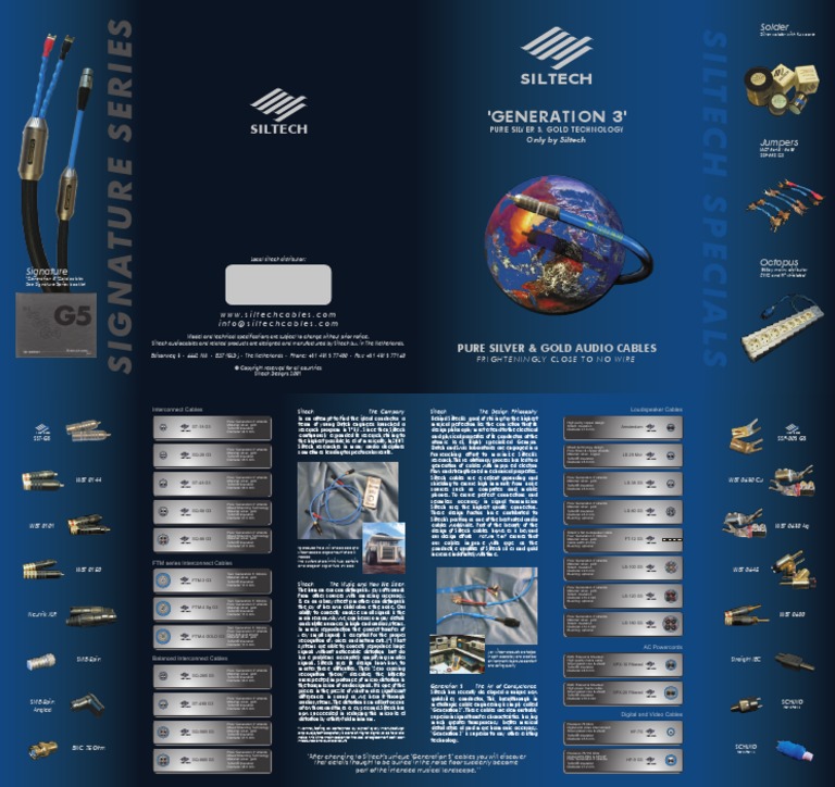 Siltech Generation 3 Brochure (Kablovi) | PDF | Cable | Distortion
