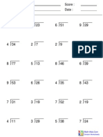 Name: Teacher: Date: Score:: Division Worksheets