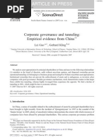 Download Corporate governance and tunneling Empirical evidence from China by Ichbinleo SN2620437 doc pdf