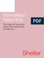 Homeless? Read This: The Rules On How and When The Council Has To Help You