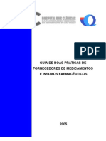 Guia de Boas Práticas de Fornecedores de Medicamentos e Insumos Farmacêuticos