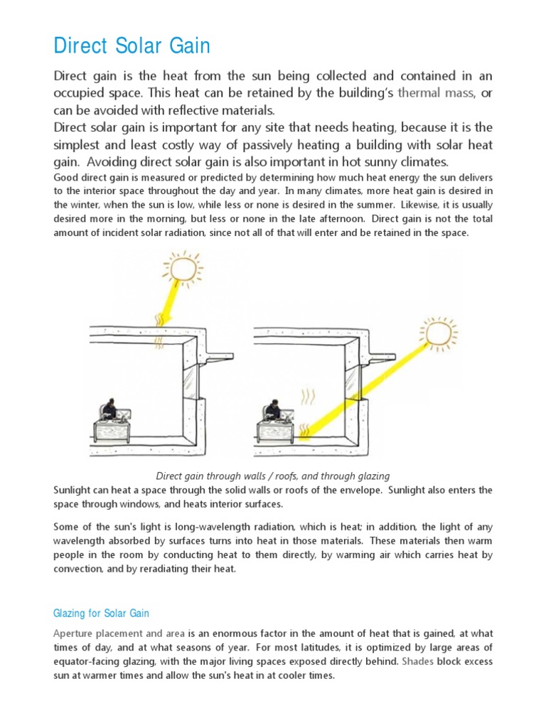 12-Direct Solar Gain | PDF | Sun | Electromagnetic Radiation