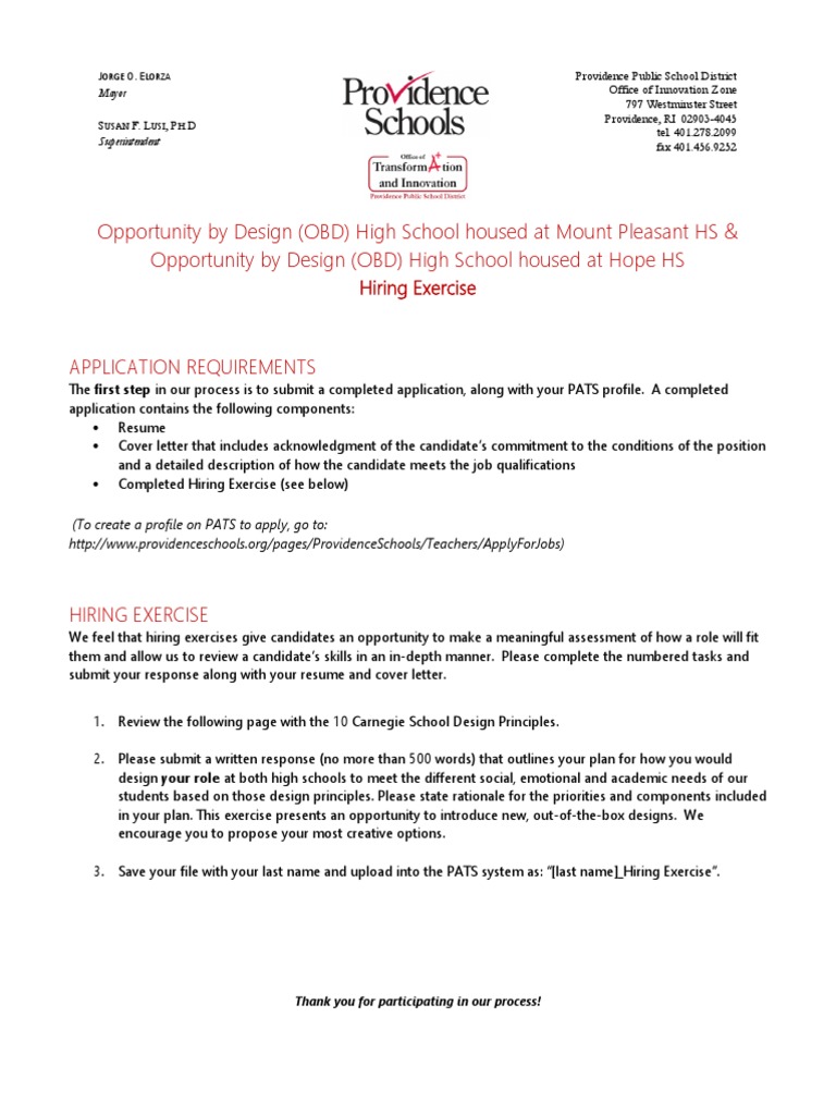 OBD Shared Roles Hiring Exercise | PDF | Business