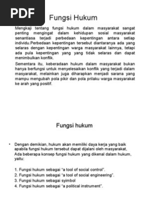 Materi Ajar 4 Fungsi Hukum