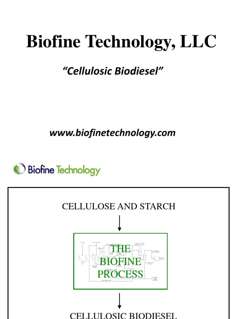 Cellulosic Biodiesel Production Process | PDF
