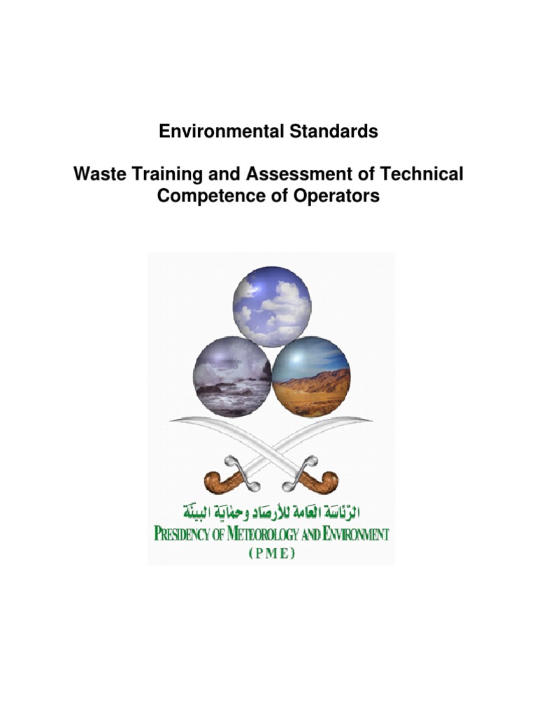 KSA Waste Operator Competence Standards | PDF | Waste Management | Waste