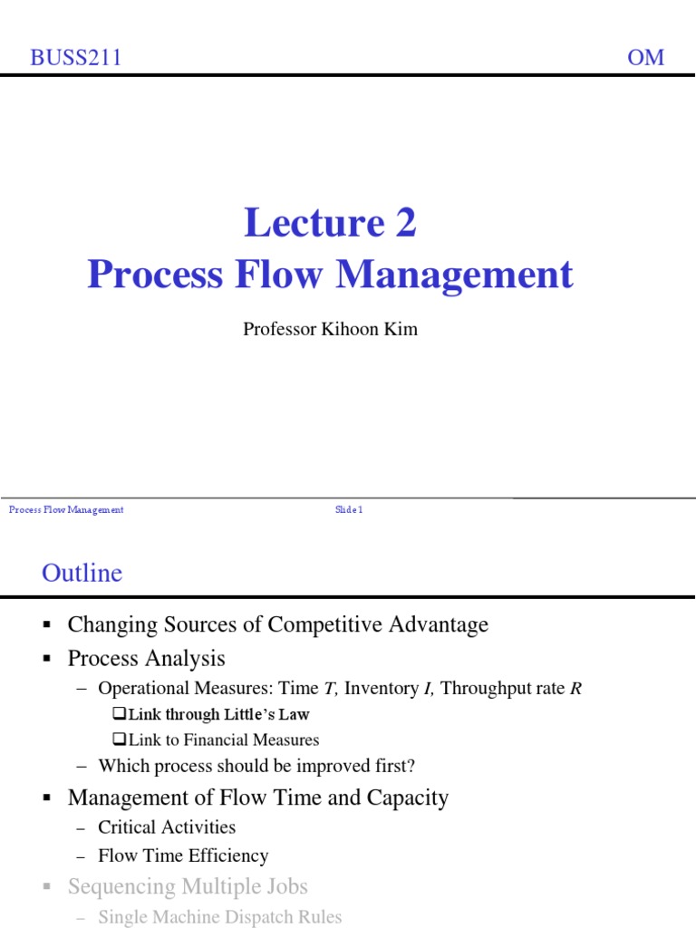 Process Flow Management Strategies | PDF | Inventory | Expense