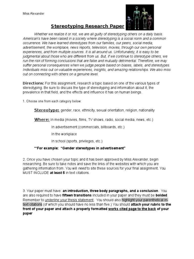 Examples of stereotypes picture