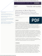 Assessment in Music Education Relationships Between Classroom Practice and Professional Publication