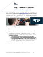 Mantenimiento cableado estructurado preventivo correctivo