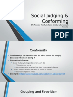 Social Judging & Conforming Psych