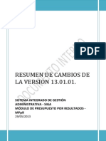 Resumen de Cambios Ppr de La Version 13 01 01