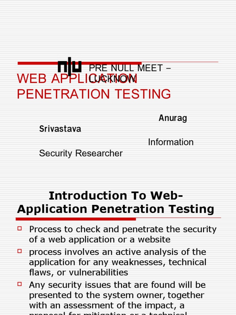 Web Application Penetration Testing Guide | PDF | Information ...