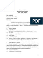 Auditoria A La Municipalidad de San Jose de Metán