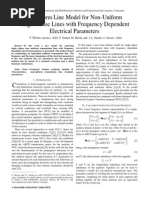 A Uniform Line Model For Non-Uniform Single-Phase Lines With Frequency Dependent Electrical Parameters