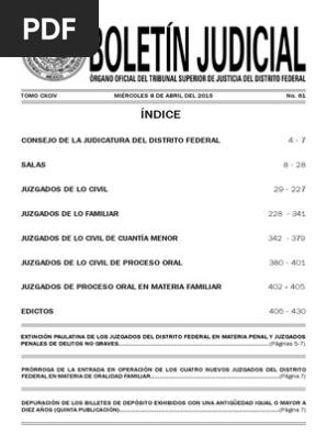 Boletin Judicial Ciudad De Mexico Mexico