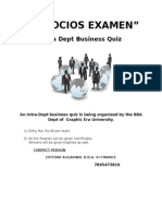 "Negocios Examen": Intra Dept Business Quiz