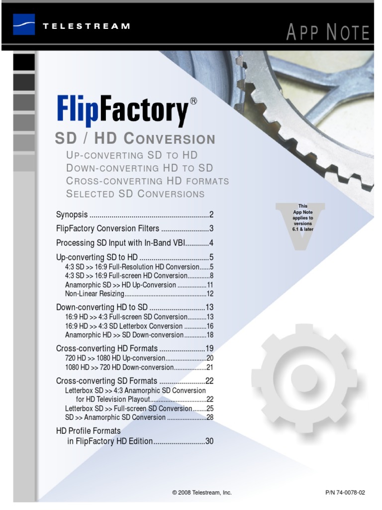 Conversion PDF | PDF | Video | High Definition Television