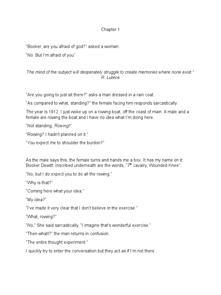 Booker Dewitt's Baptism in Columbia | PDF | Baptism | Religion And Belief