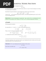 Fundamental Matrix Solutions