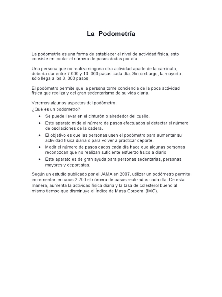 La Podometría | PDF