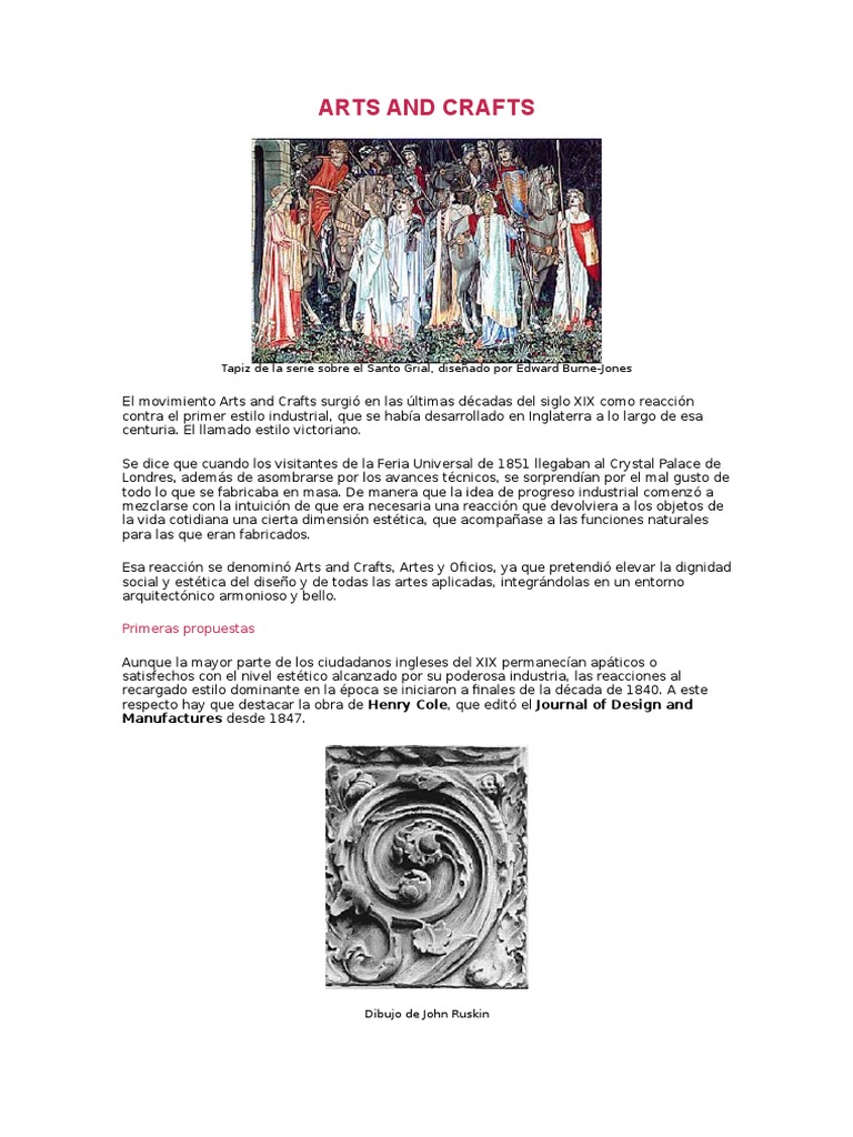 Arts and Crafts PDF Movimiento de Artes y Oficios William Morris