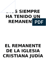 Dios Siempre Ha Tenido Un Remanente