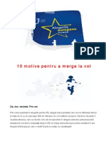 Alegeri Europarlamentare- 10 Motive Pentru a Merge La Vot