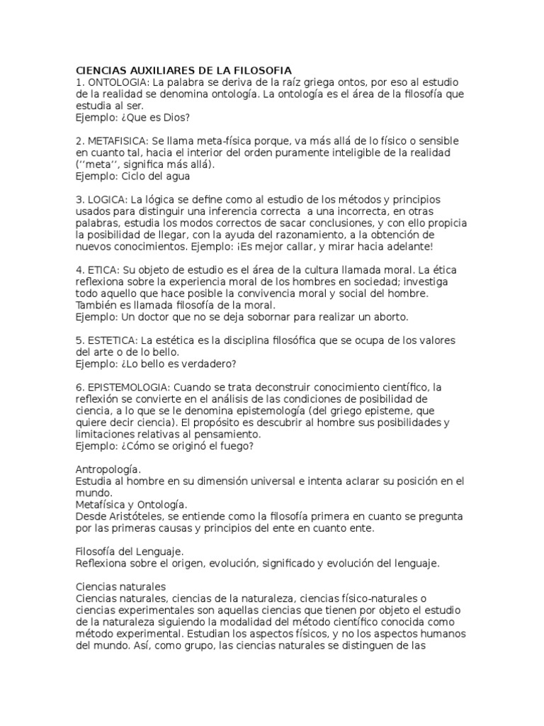 Ciencias Auxiliares de La Filosofia Filosofía griega