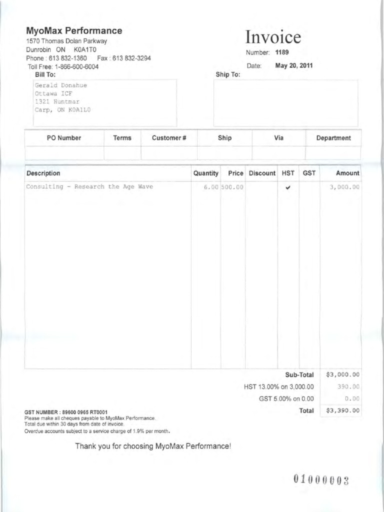 Croskery Invoice | PDF | Finance & Money Management